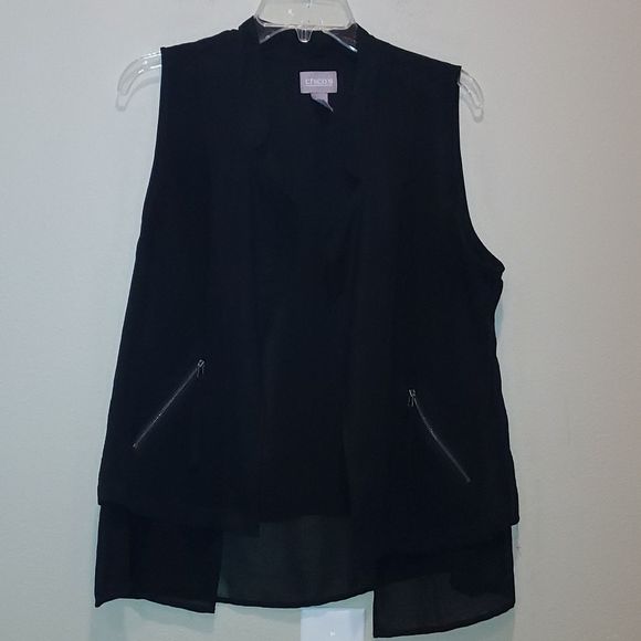 Chico's sheer vest jacket - Picture 1 of 6